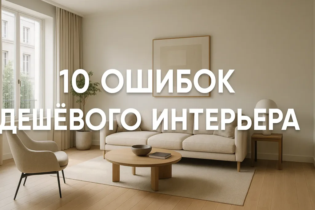 10 ошибок в дизайне интерьера, из-за которых квартира выглядит дешево
