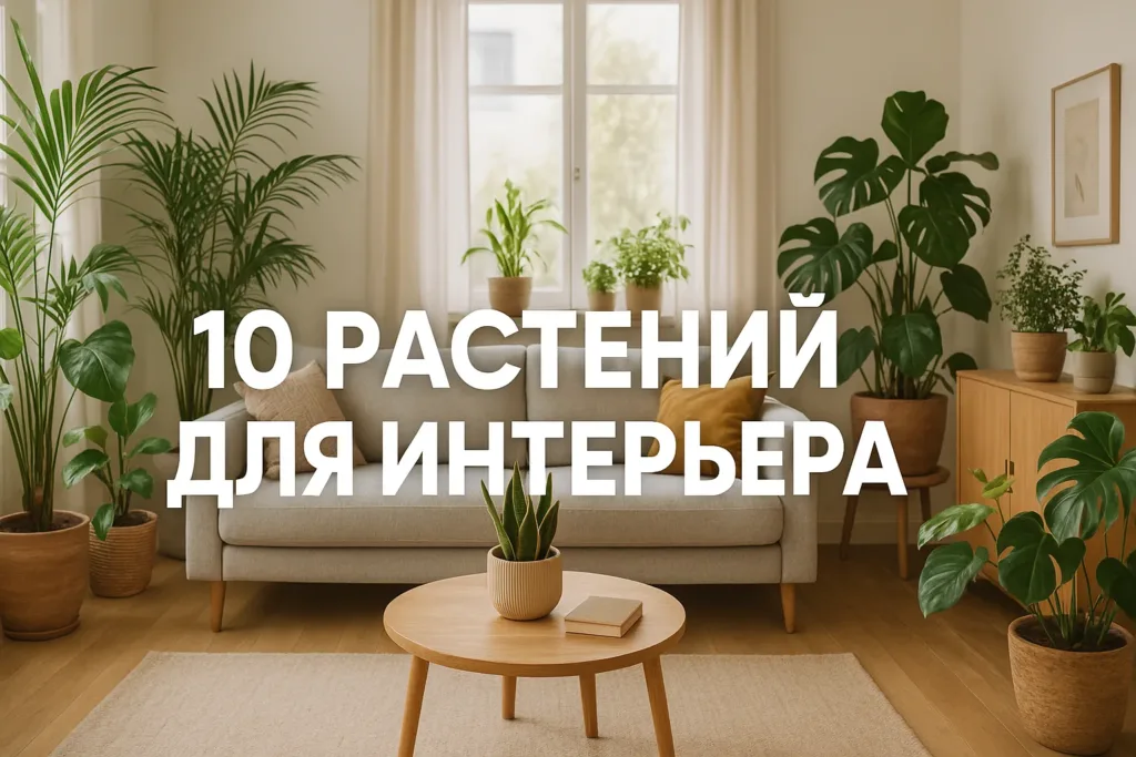 10 растений для интерьера квартиры: очищают воздух + красиво