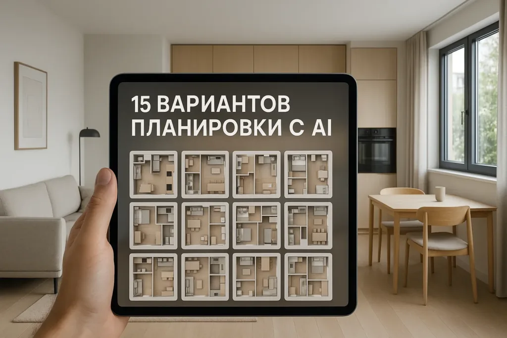 AI помог с перепланировкой квартиры: показал 15 вариантов дизайна