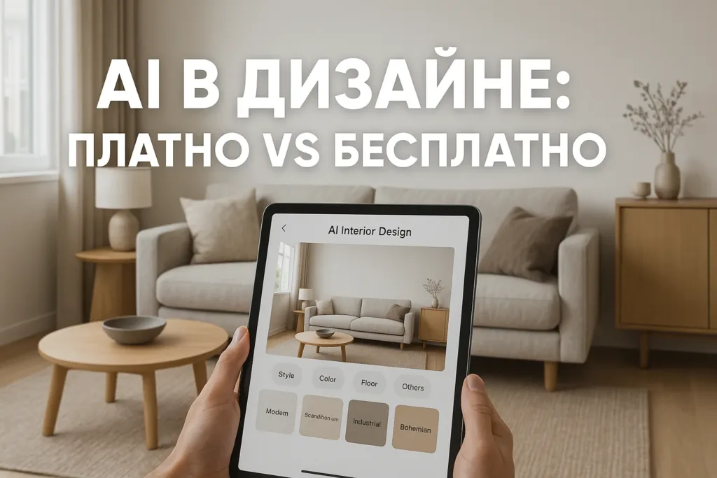 AI в дизайне интерьера: бесплатные vs платные сервисы
