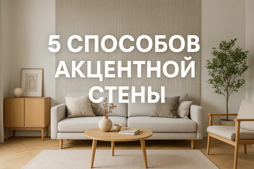 Акцентная стена в интерьере комнаты: 5 способов без покраски