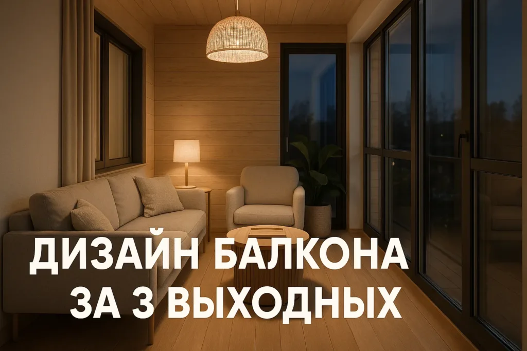 Дизайн балкона как жилой комнаты: утепление и обустройство за 3 выходных