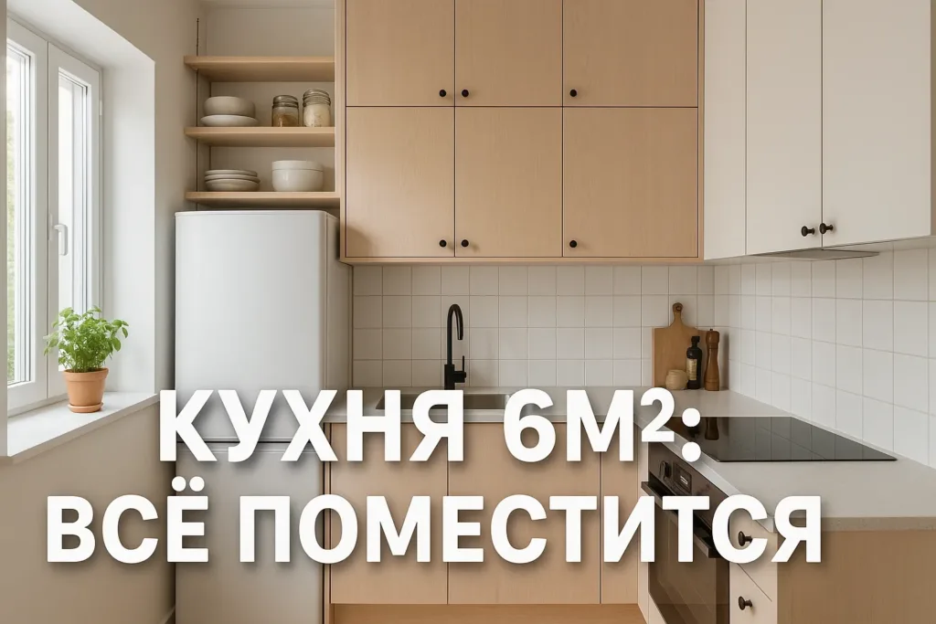 Дизайн маленькой кухни 6 кв.м: как разместить всё необходимое