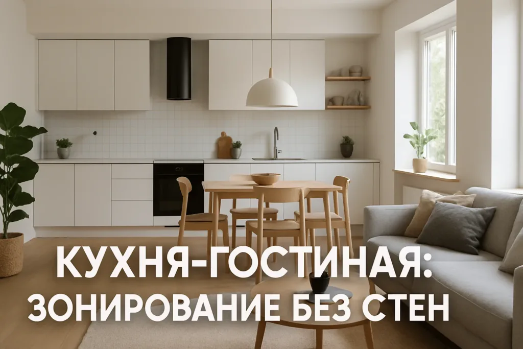Дизайн кухни-гостиной 20 кв.м: зонируем пространство без стен