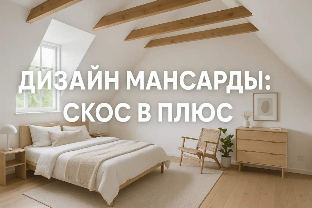Дизайн мансарды под спальню: скошенный потолок превращаем в плюс