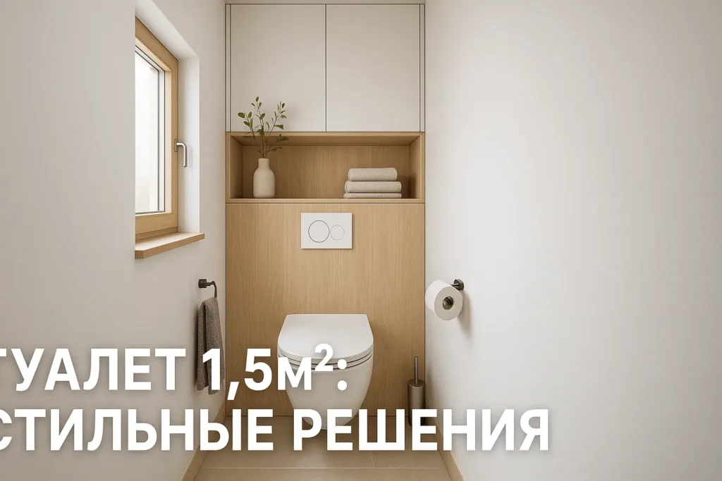 Интерьер туалета 1,5 кв.м: превращаем в стильное пространство
