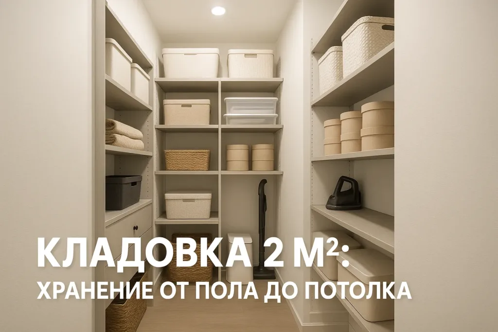 Кладовка 2 кв.м: дизайн организации хранения от пола до потолка