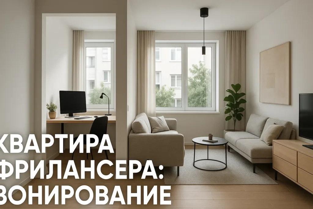 Квартира для фрилансера: зонирование жилого и рабочего пространства