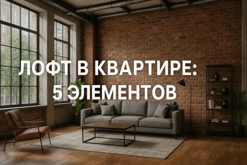 Лофт в интерьере обычной квартиры: 5 элементов для атмосферы