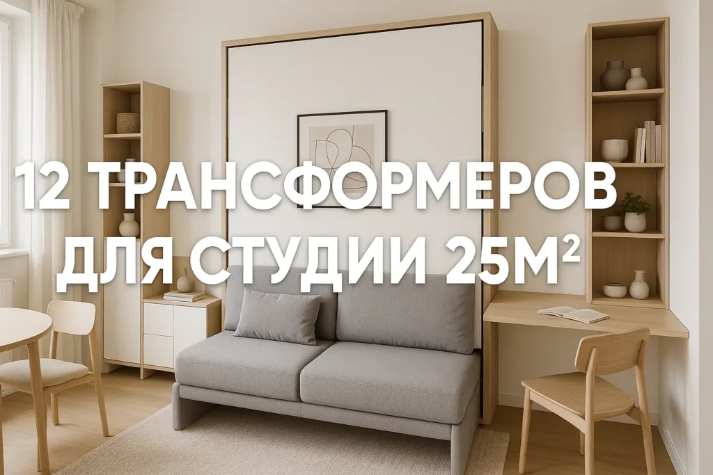 Мебель-трансформер для интерьера: 12 вещей для студии 25 кв.м