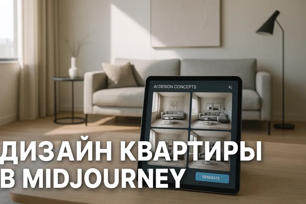 Midjourney для дизайна интерьера: генерирую концепции квартиры