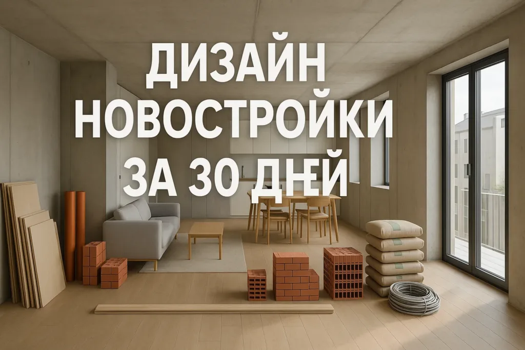Новостройка с черновой отделкой: план дизайна интерьера на 30 дней
