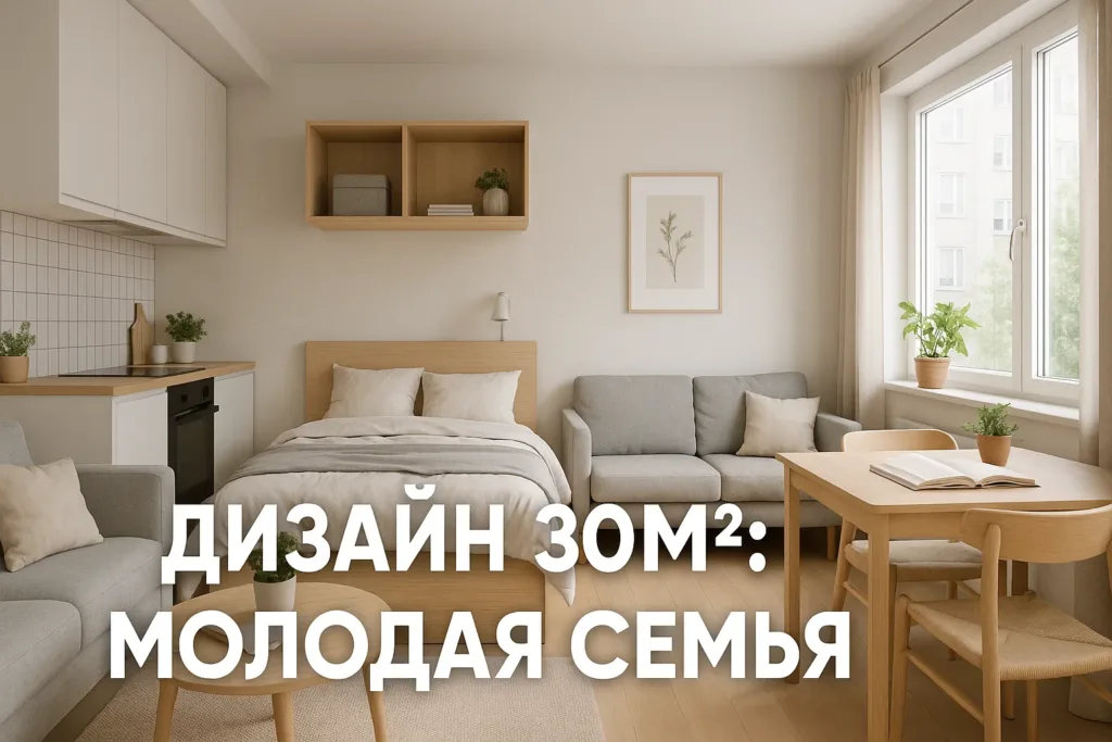 Первая квартира 30 кв.м: дизайн интерьера для молодой семьи с бюджетом