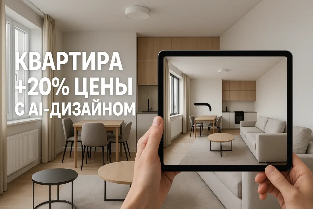 Продал квартиру дороже благодаря AI-визуализации интерьера