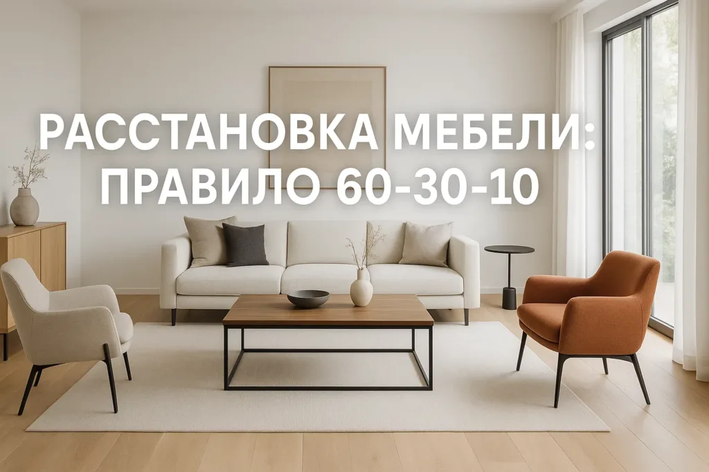 Расстановка мебели в комнате: золотое правило дизайна 60-30-10
