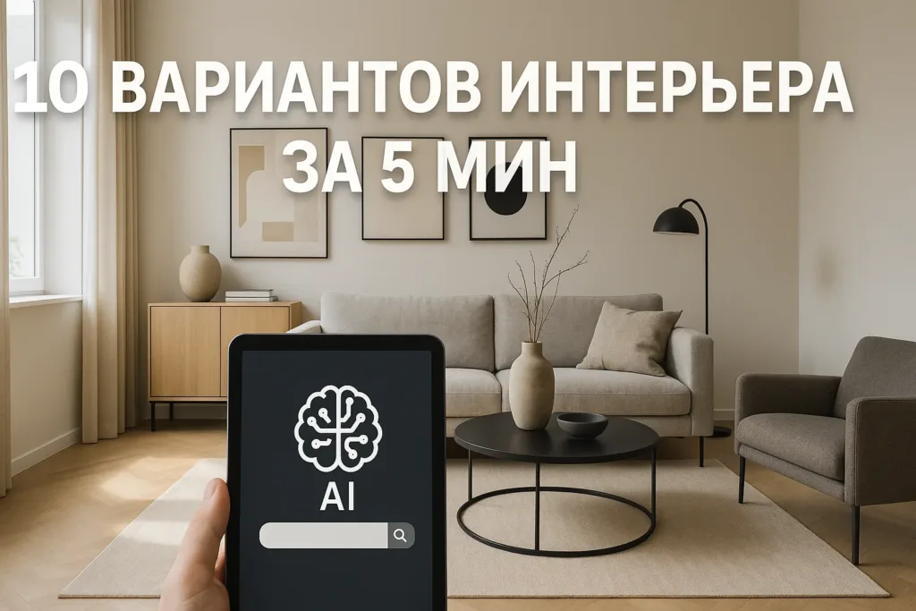 RoomGPT для дизайна интерьера: 10 вариантов гостиной за 5 минут