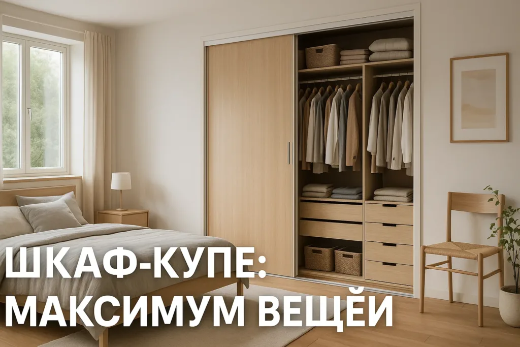 Шкаф-купе в интерьере: планировка внутри для максимума вещей