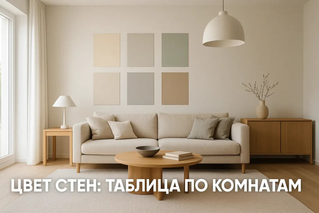 Выбор цвета стен для интерьера: таблица под каждую комнату