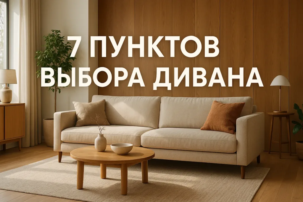 Выбрать диван для интерьера гостиной: чек-лист из 7 пунктов