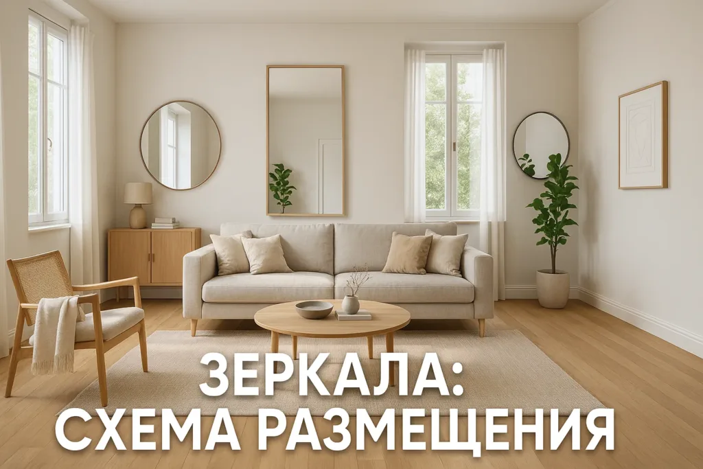 Зеркала в интерьере увеличивают пространство: схема размещения