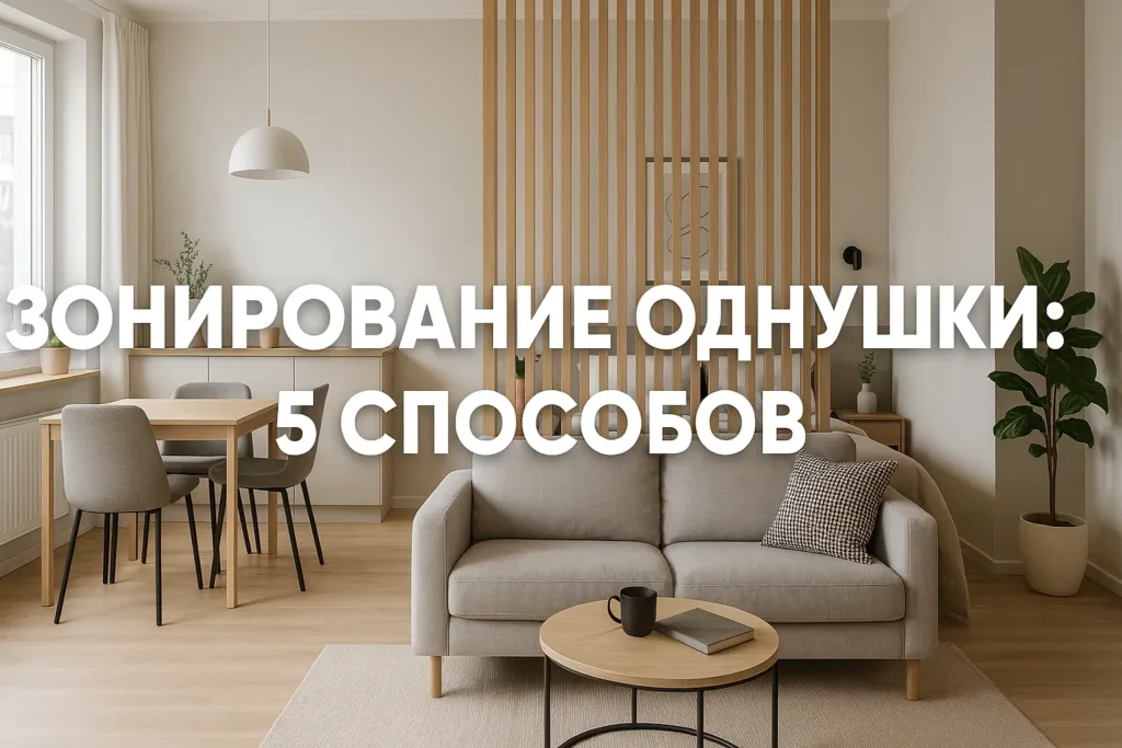 Зонирование однушки: 5 способов разделить пространство без перегородок