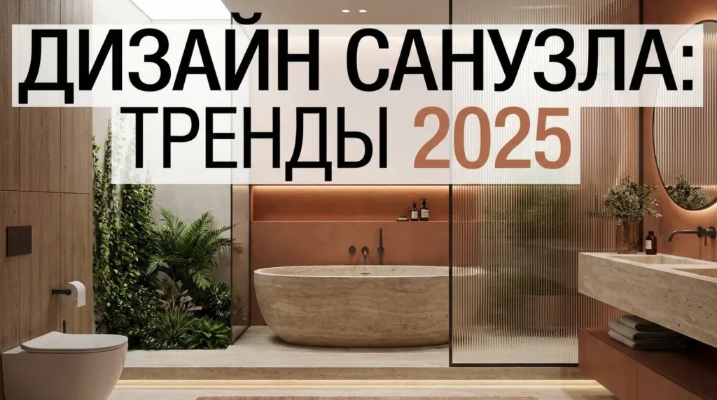 Современный дизайн санузла, примеры и тренды 2025 года