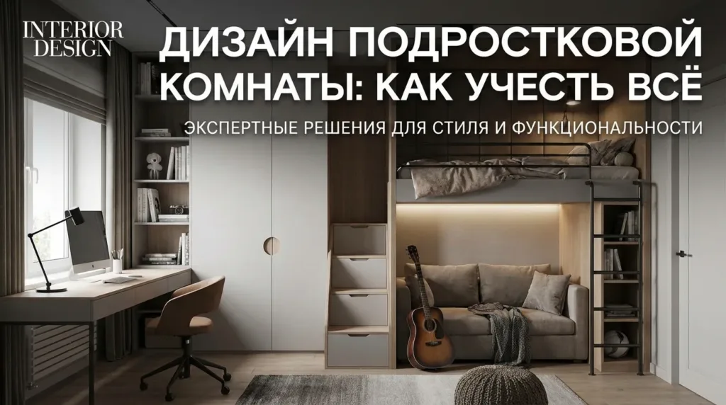 Современный дизайн комнаты для подростка, продумывающий все желания и потребности.