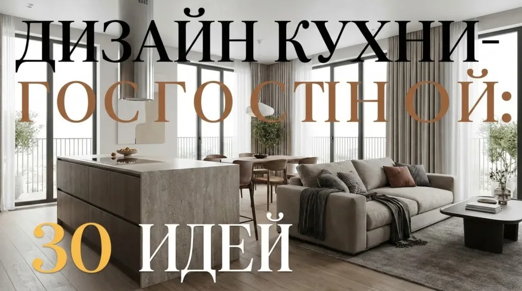 Современные идеи дизайна кухни-гостиной