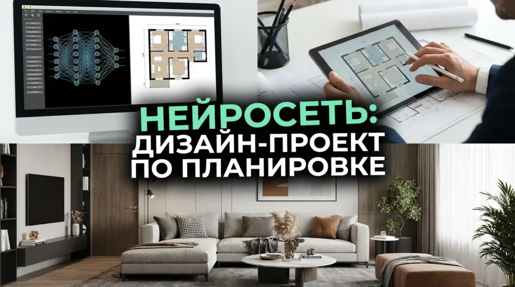 Дизайн проект квартиры: как нейросеть создаёт планировку и интерьер под ваши метры