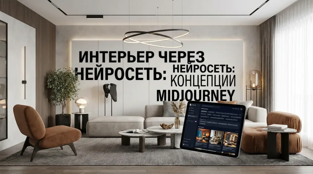 Midjourney интерьер: как создать концепции дизайна интерьера за 7 шагов