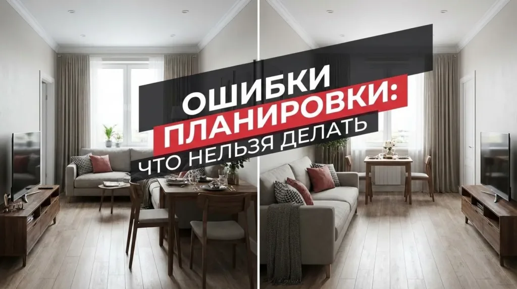 Ошибки планировки квартиры: что нельзя делать при расстановке мебели