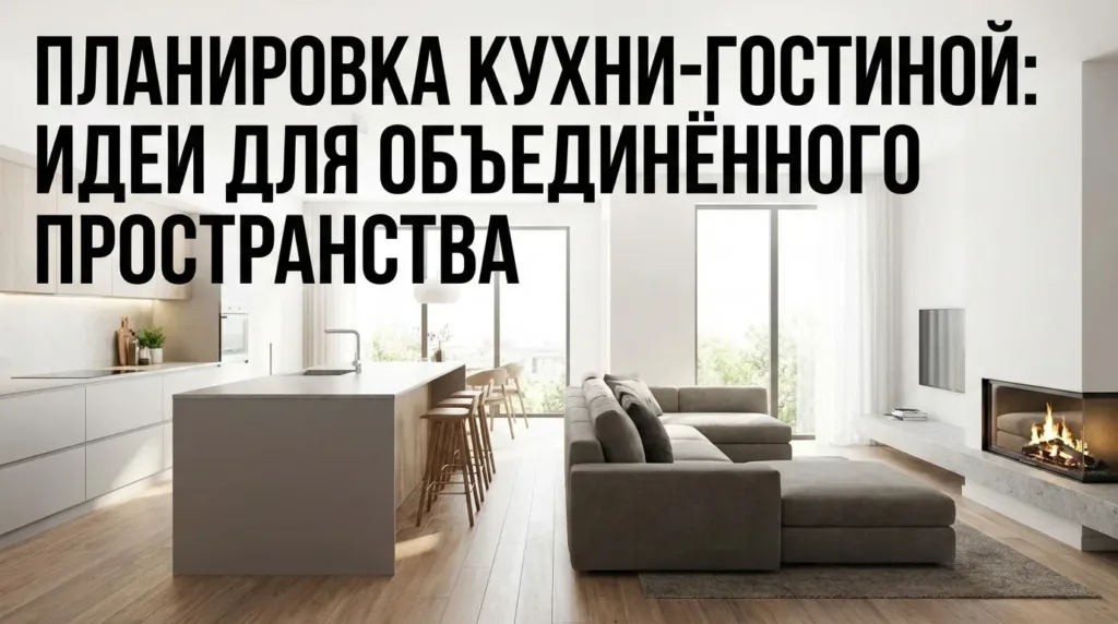 Планировка кухни гостиной: 7 идей для объединённого пространства с диваном