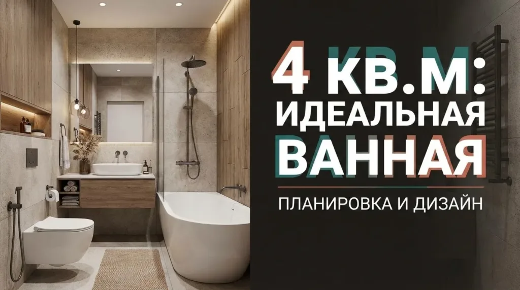 Планировка ванной комнаты на 4 кв.м — как разместить всё необходимое