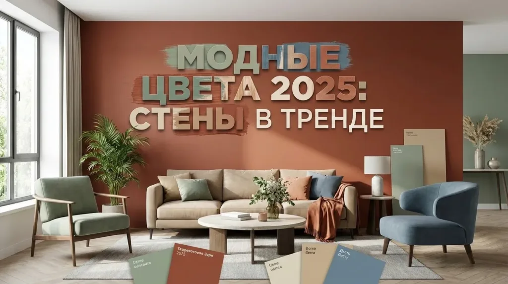Покраска стен в квартире: модные цвета 2025 и подготовка стены перед покраской