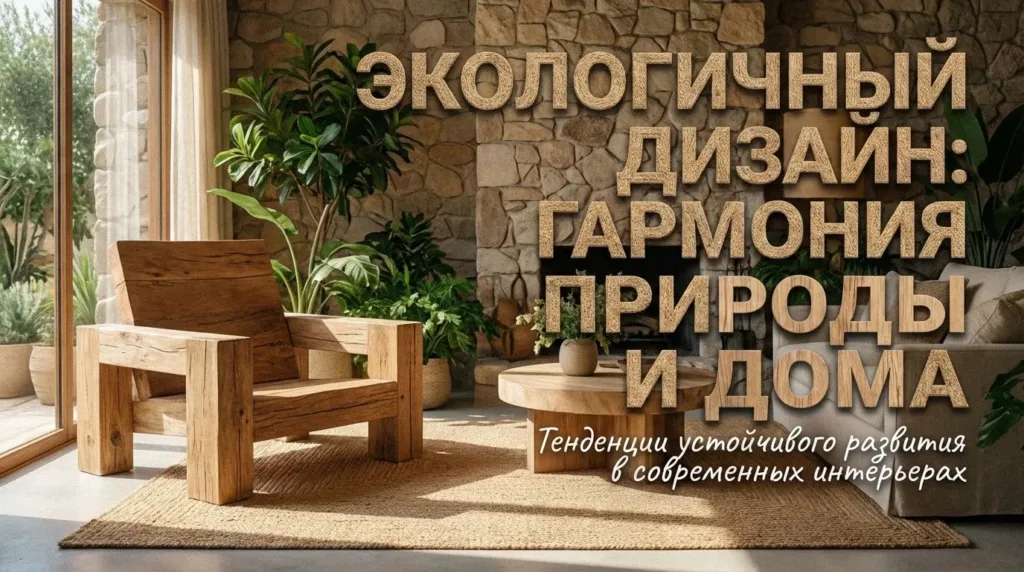 Экодизайн: натуральные материалы и устойчивое развитие в мебельной сфере
