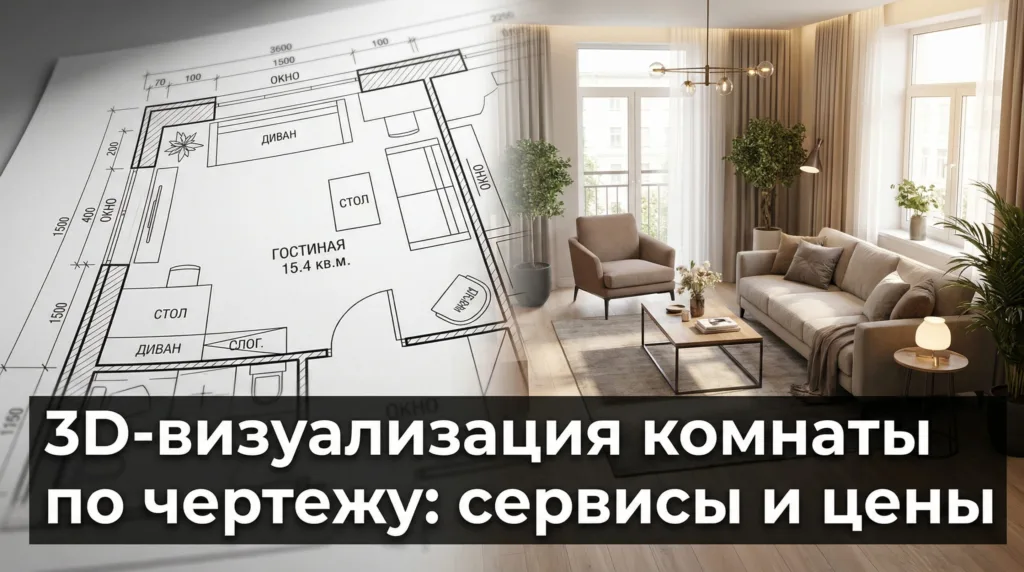 3D-визуализация комнаты по чертежу: какие сервисы умеют и сколько стоит