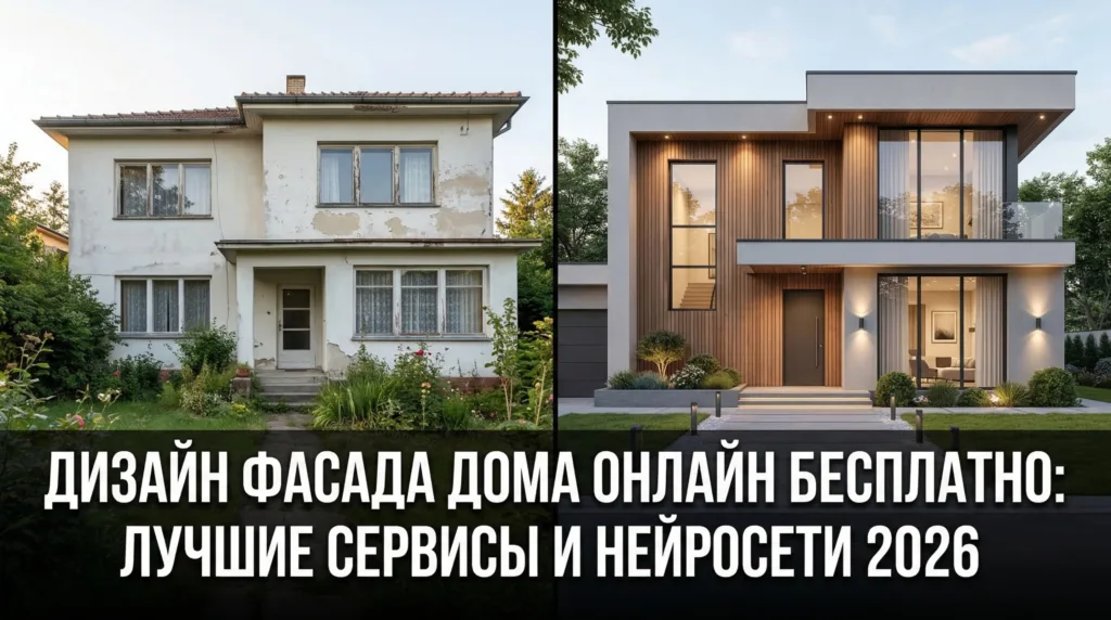 Дизайн фасада дома онлайн бесплатно: лучшие сервисы и нейросети 2026