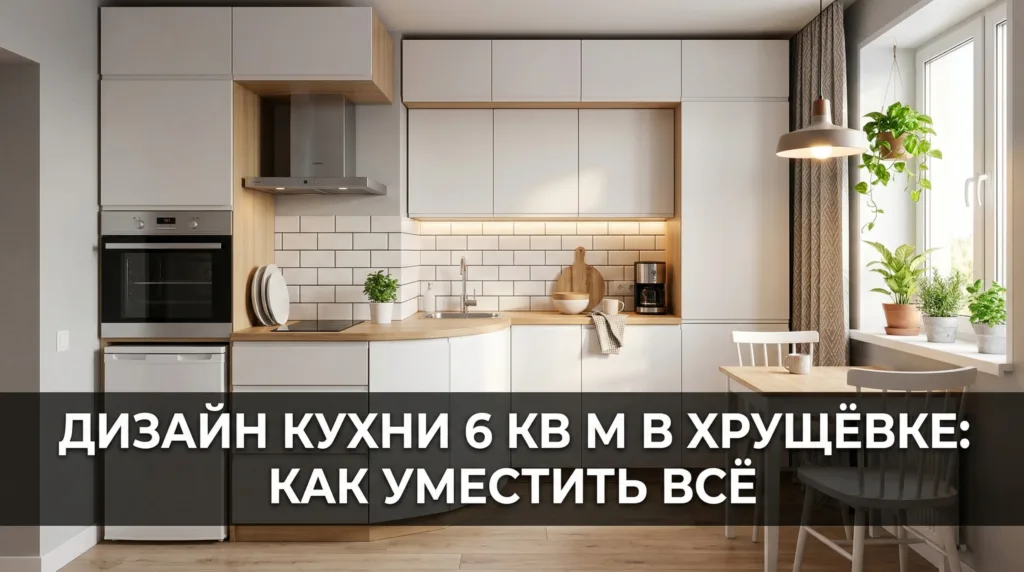 Дизайн кухни 6 кв м в хрущёвке: как уместить всё