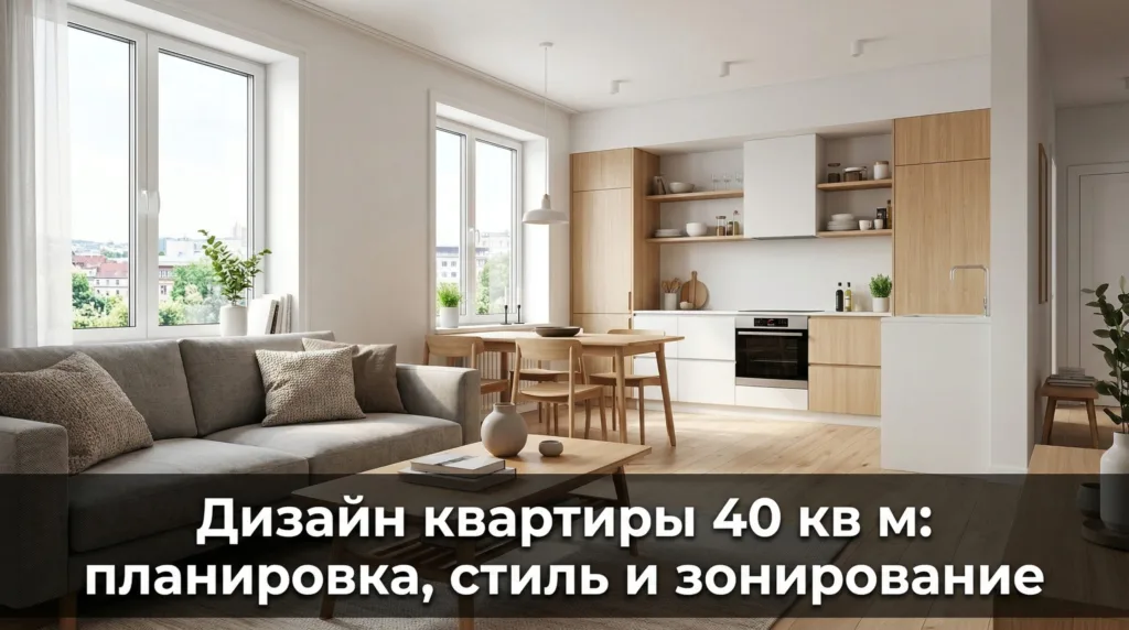 Дизайн квартиры 40 кв м: планировка, стиль и зонирование