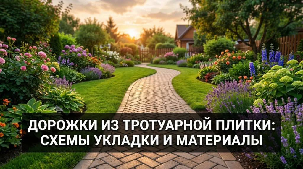 Дорожки из тротуарной плитки: схемы укладки и выбор материалов