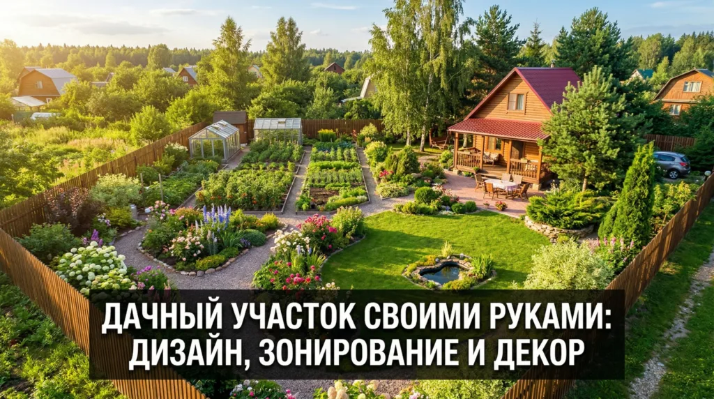 Дачный участок своими руками — дизайн, зонирование и декор