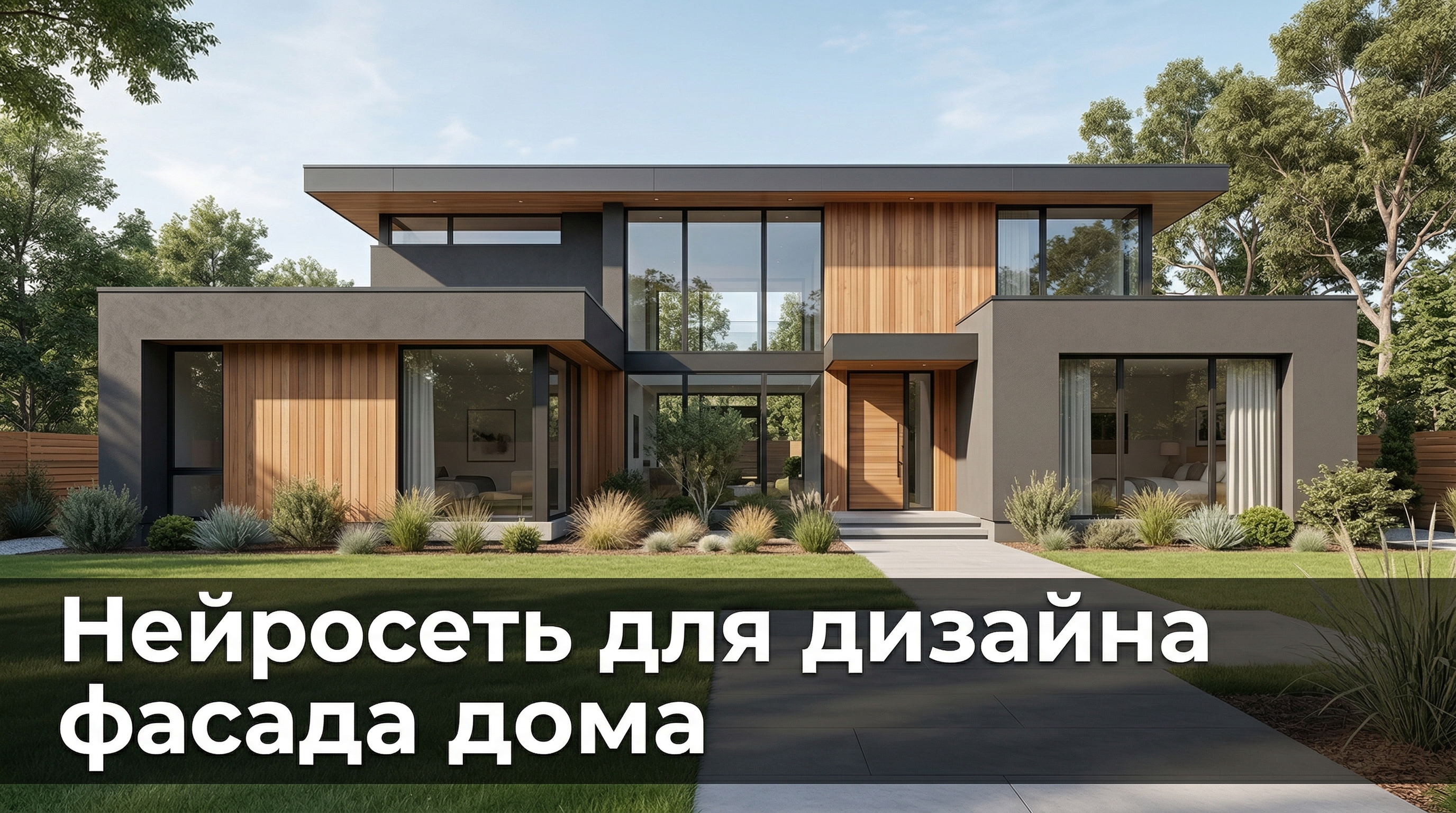 Нейросеть для дизайна фасада дома — визуализация экстерьера с помощью ИИ