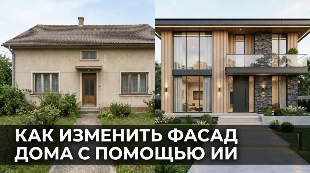 Как изменить фасад дома с помощью ИИ: пошаговая инструкция