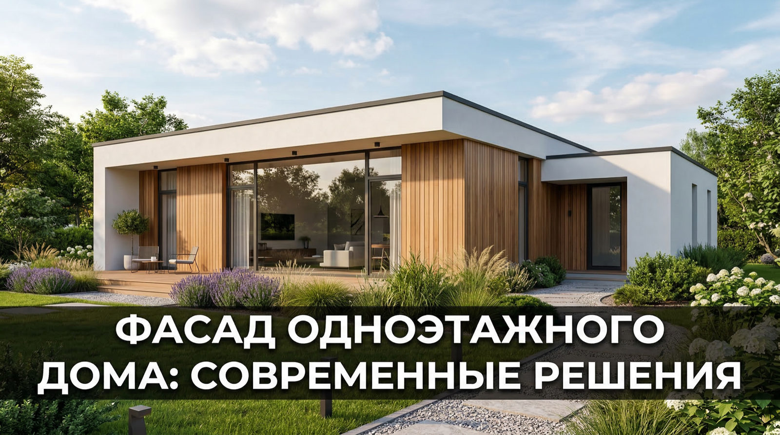 Фасад одноэтажного дома: современные решения — обложка статьи