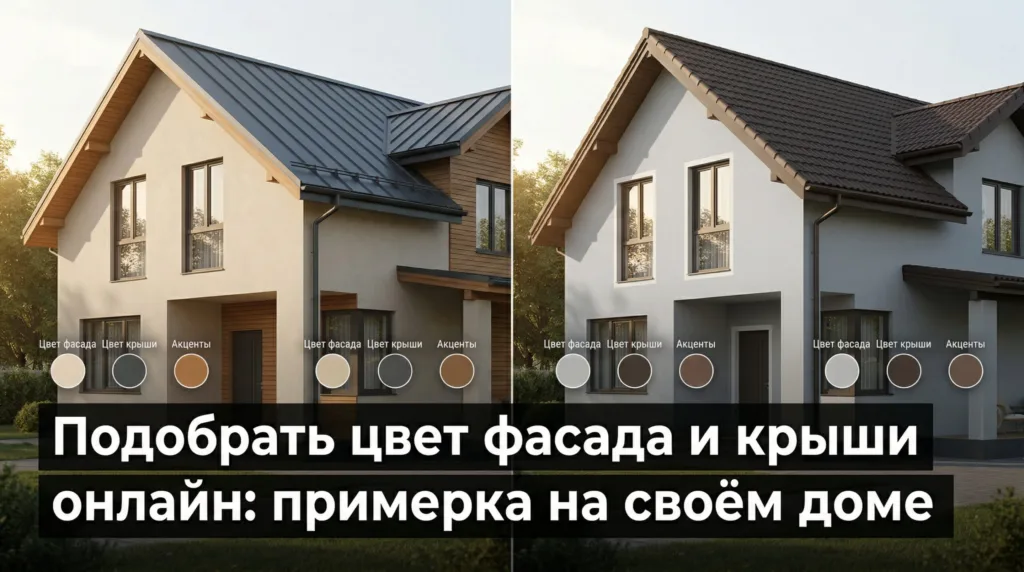 Цвет фасада и крыши дома: как подобрать онлайн и примерить на своём доме