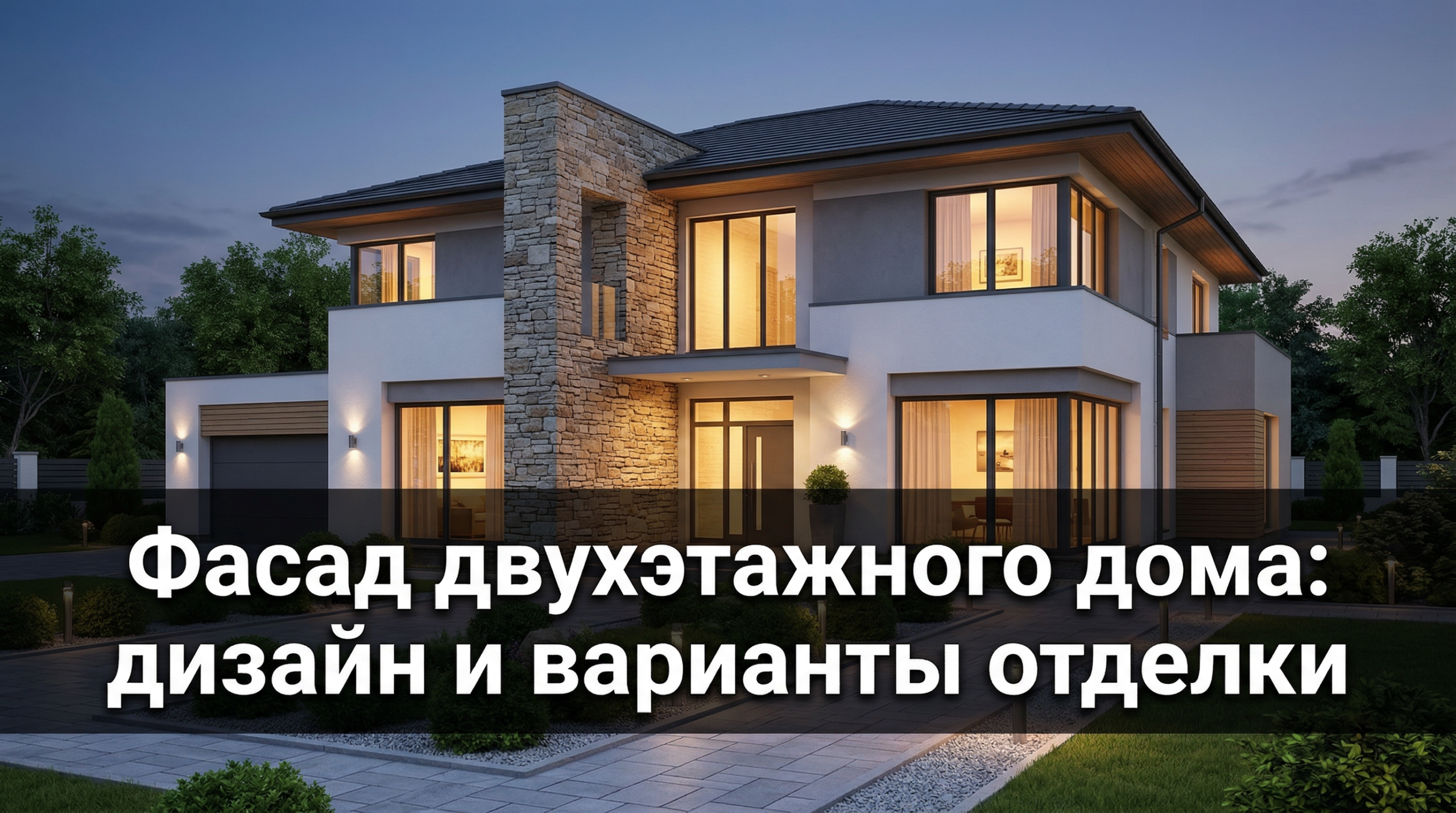 Фасад двухэтажного дома — дизайн и варианты отделки
