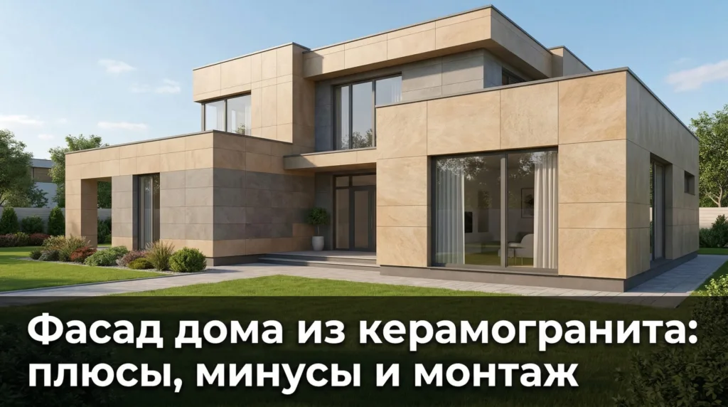 Фасад дома из керамогранита: плюсы, минусы и пошаговый монтаж