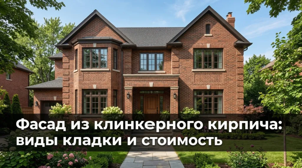 Фасад из клинкерного кирпича: виды кладки и стоимость
