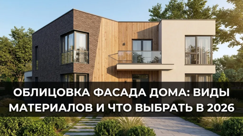 Облицовка фасада дома: виды материалов и что выбрать в 2026