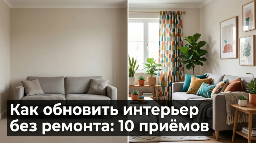 Как обновить интерьер без ремонта: 10 приёмов и визуализация до/после